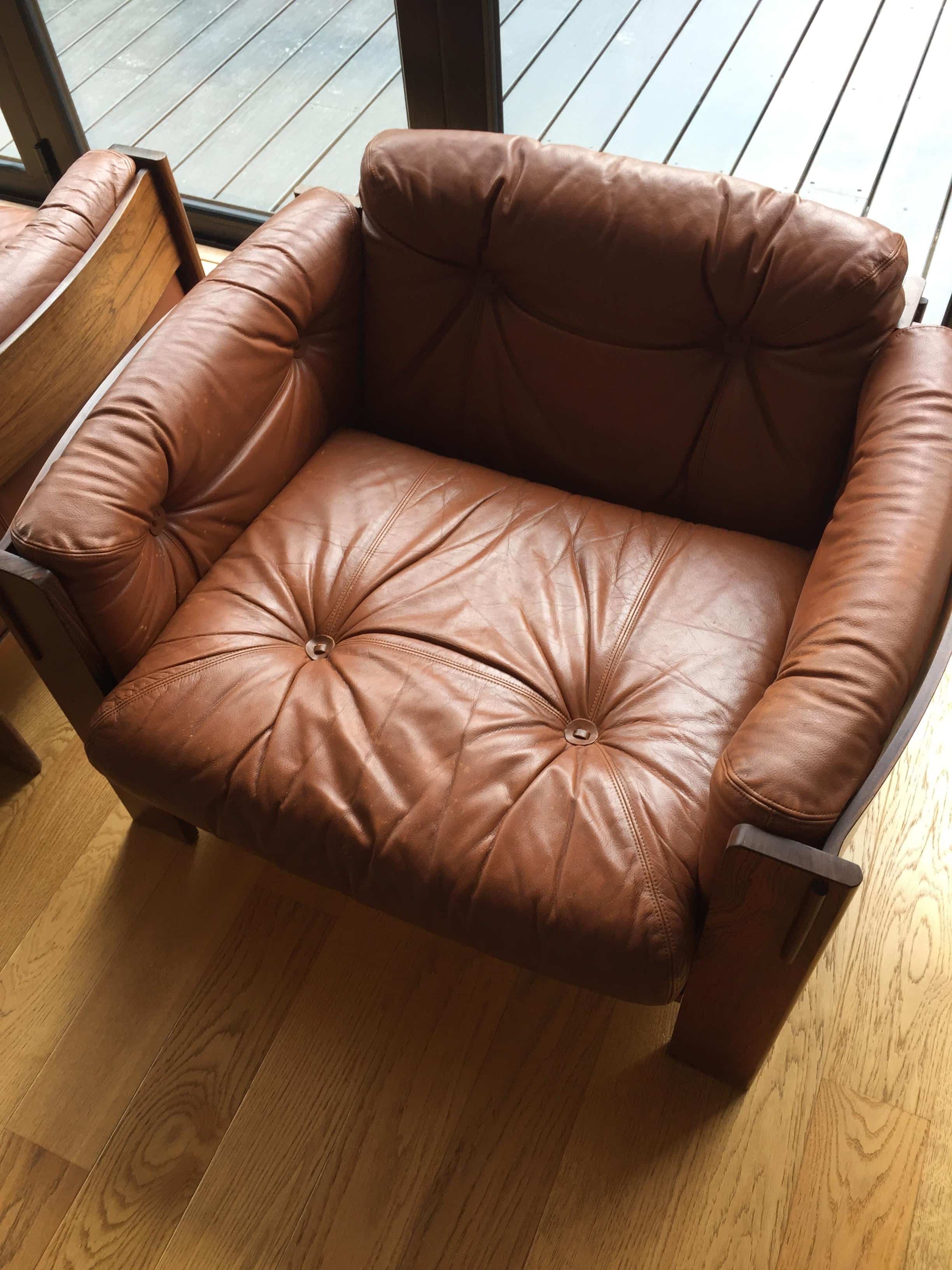 A picture of a revamped Oakley armchair